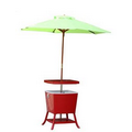 Cooler Table with Umbrella